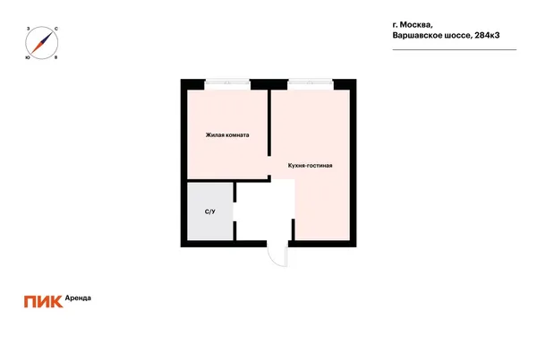 1-к квартира, 31.7м², 38000 ₽/мес — фото № 1 1-к квартира, 31.7м², 38000 ₽/мес — фото № 1