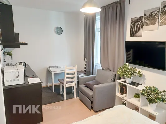 Студия, 28м², 37400 ₽/мес — фото № 1 Студия, 28м², 37400 ₽/мес — фото № 1